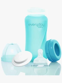 EverydayBaby Everyday Baby Varmeindikator Sutteflaske Glas 240 ml, Turkis