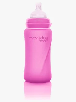 EverydayBaby Everyday Baby Varmeindikator Sutteflaske Glas 240 ml, Cerise