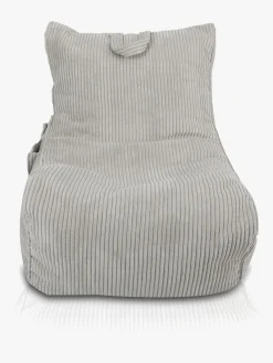 Børn Furini Børnemøbler>Flavio Sækkestol Velour, Lysegrå