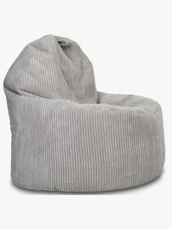 Børn Furini Yoko Sækkestol Velour, Lysegrå