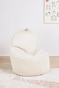 Børn Furini Yoko Sækkestol Velour, Lys beige