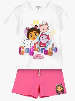 Børn GabbysDollhouse Gabby's Dollhouse Pyjamas, Hvid/Lyserød