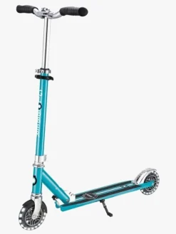 Globber Løbehjul>Flow Element Lights Chrome Finish Løbehjul, Aqua Blue