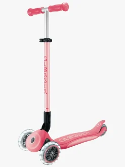 Globber Løbehjul>Primo Sammenklappelig Plus Lights V2 Trehjulet Løbehjul, Coral Pink