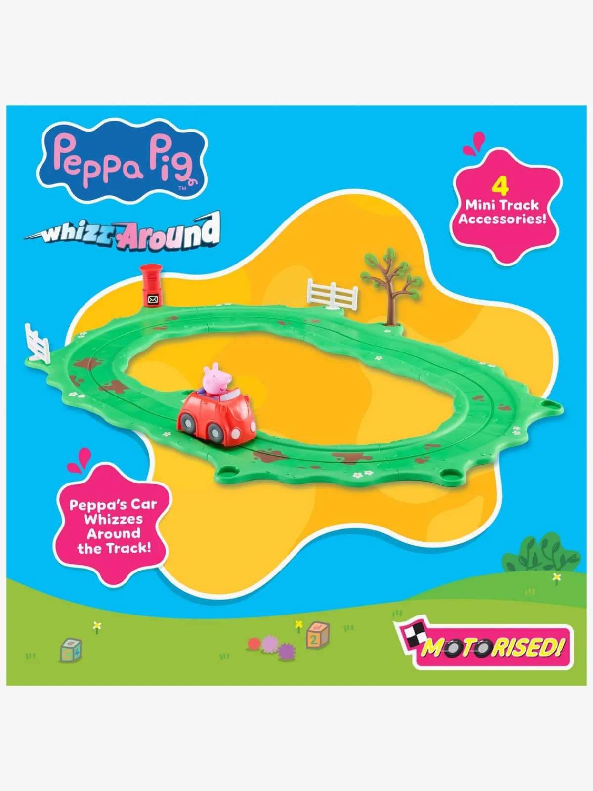 PeppaPig Legetøjsbiler & -Fartøjer*Gurli Gris Whizz Around Racerbane Rød Bil