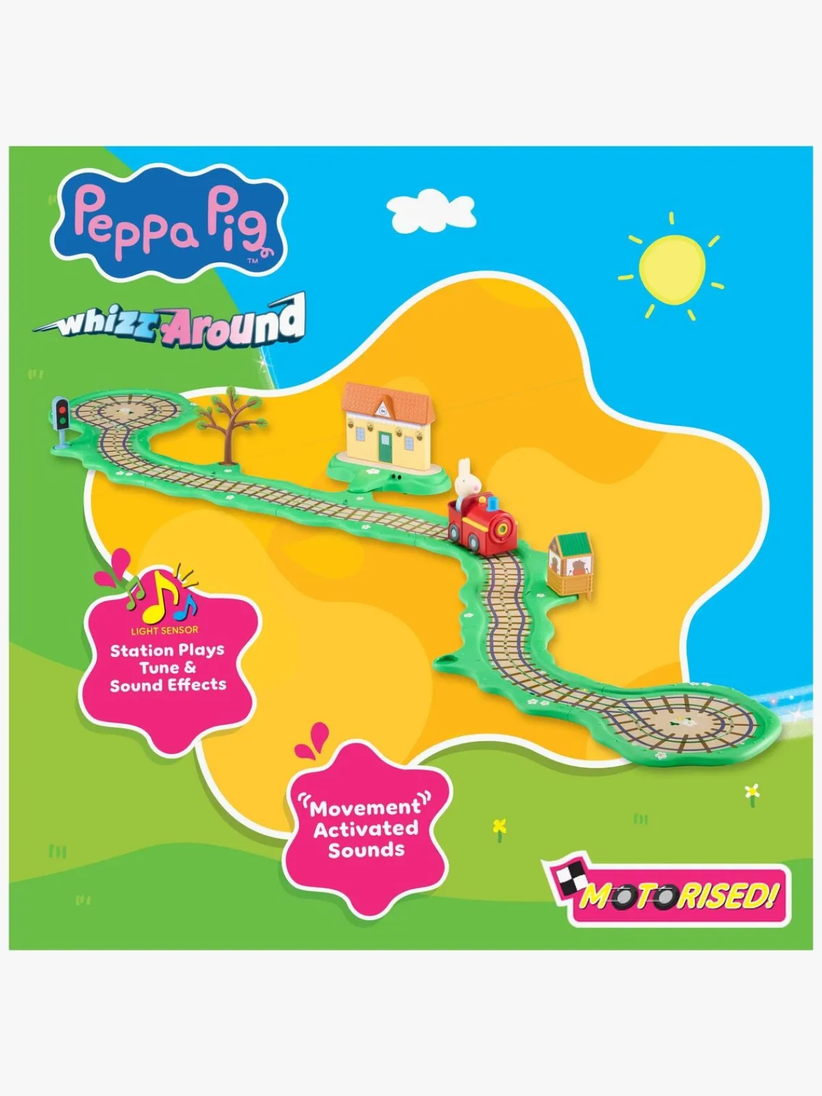 PeppaPig Legetøjsbiler & -Fartøjer*Gurli Gris Whizz Around Togbane Clickety Clack