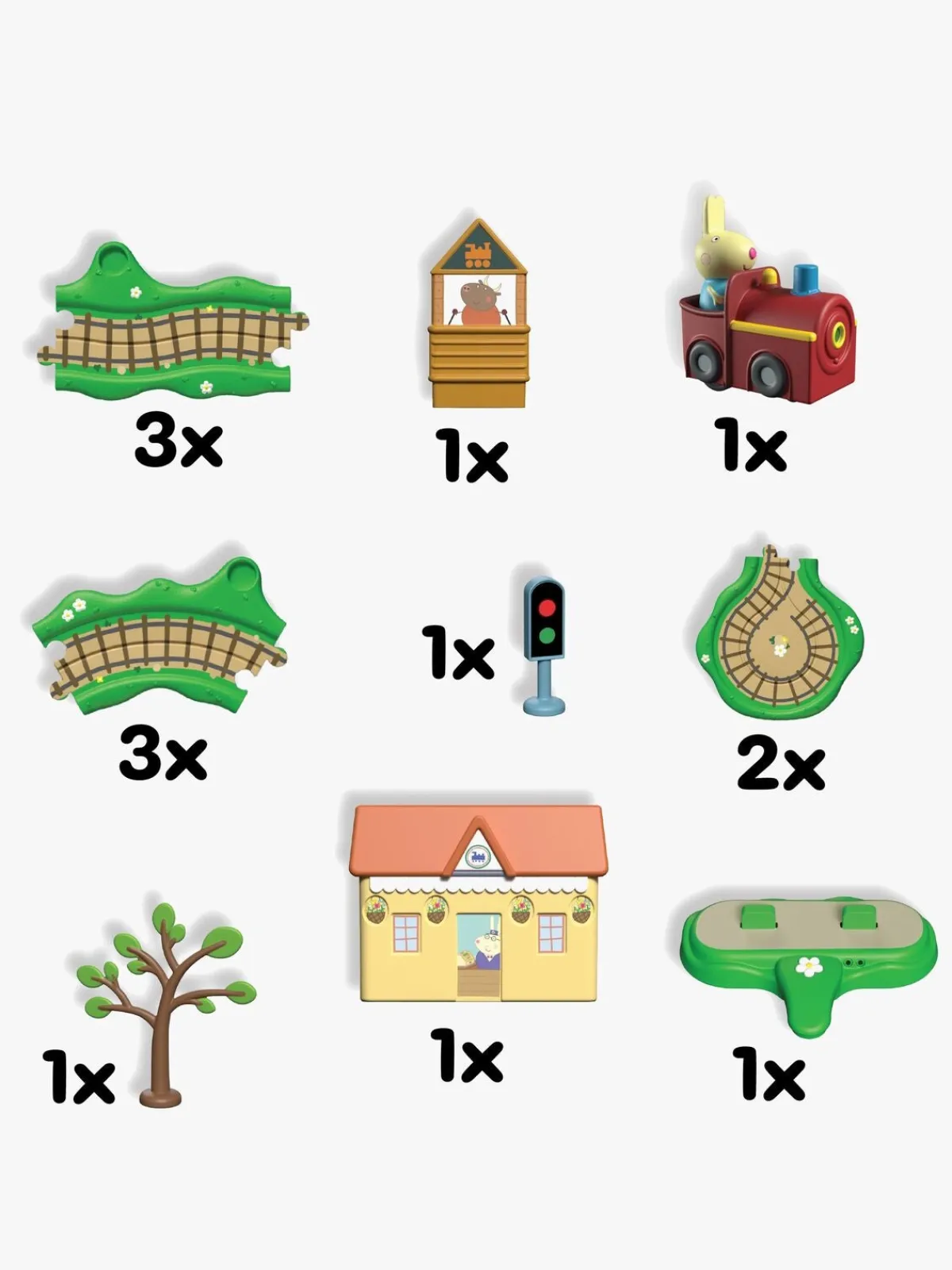 PeppaPig Legetøjsbiler & -Fartøjer*Gurli Gris Whizz Around Togbane Clickety Clack