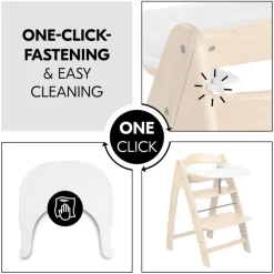 Hauck Højstole & Tilbehør>Arketa Click Højstolsbakke, White