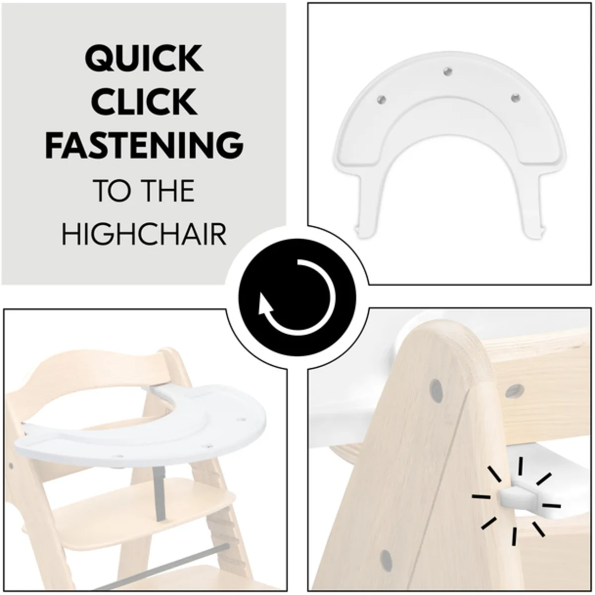 Hauck Arketa Legebakke til Højstol, White