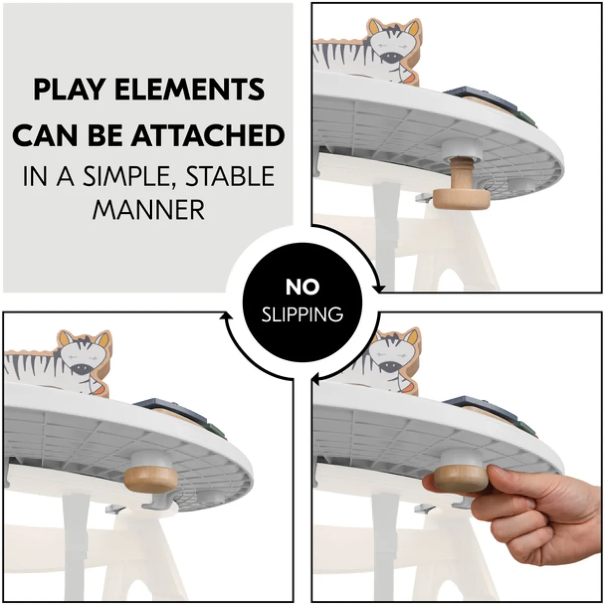 Hauck Arketa Legebakke til Højstol, White