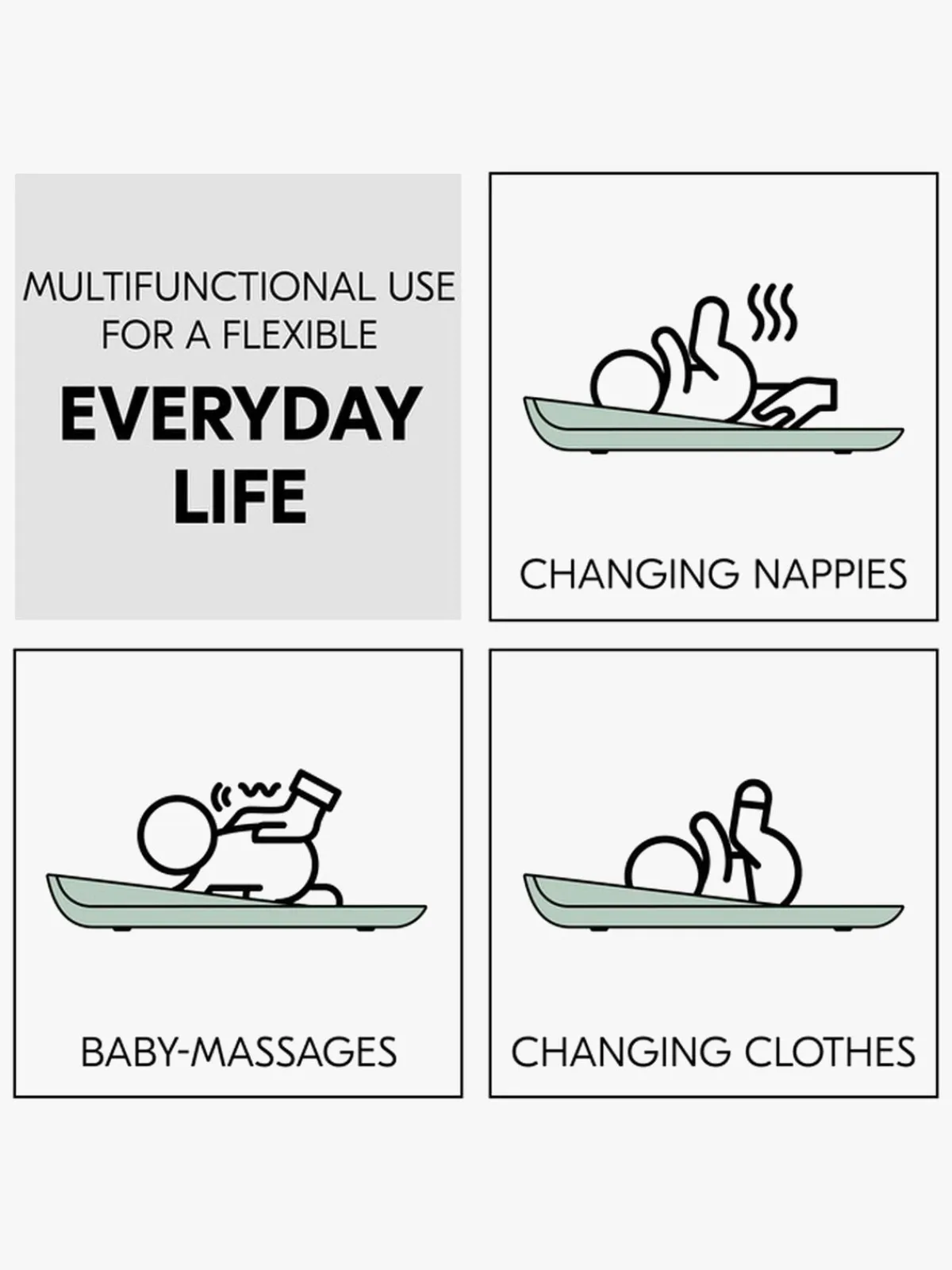 Hauck Change N Clean Puslepude, Sage