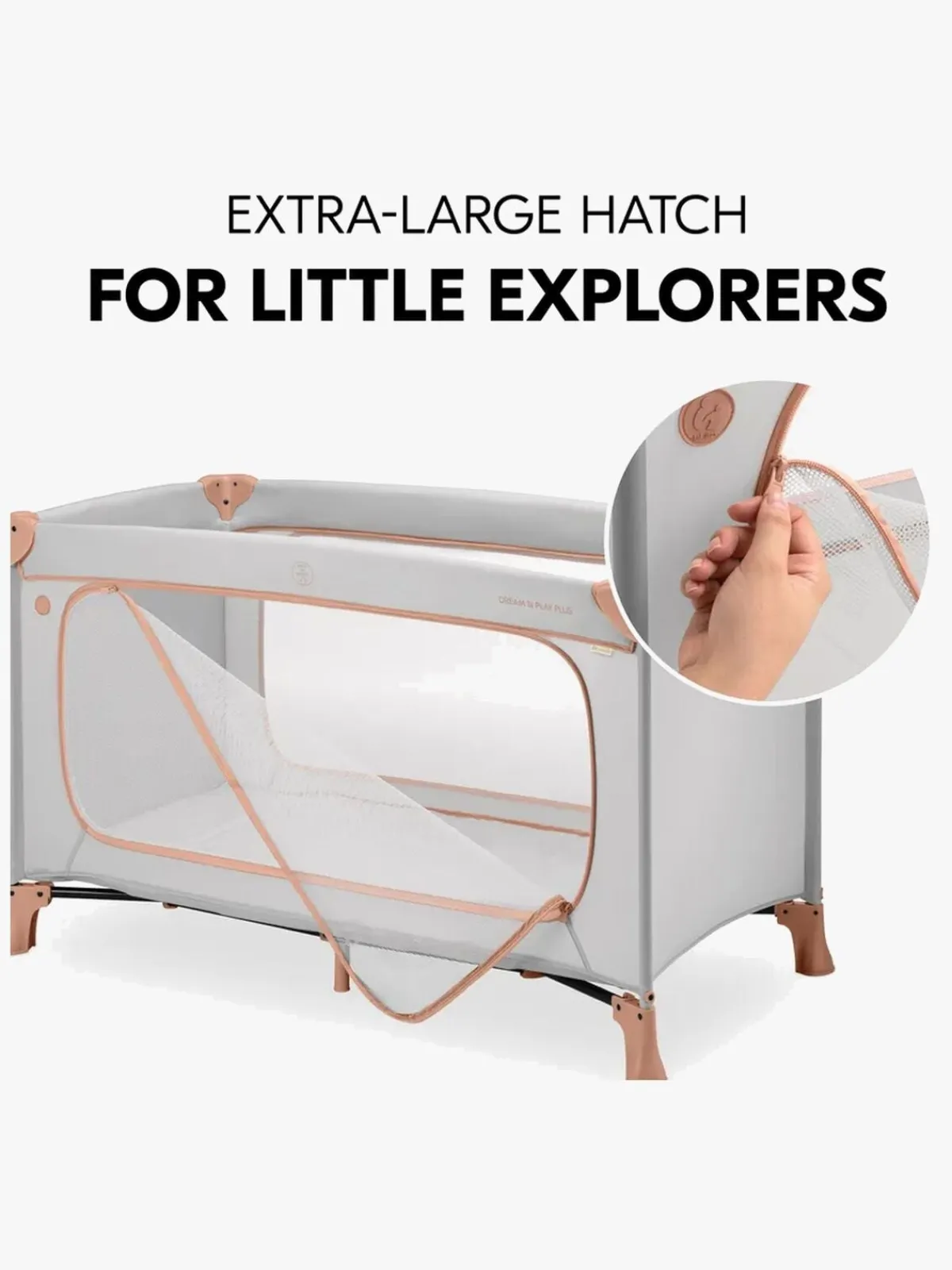 Børn Hauck Børnesenge & Tilbehør>Dream N Play Plus Weekendseng, Dusty Cork