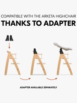 Hauck Eco 3-i-1 Skråstol til Højstol, Light Grey