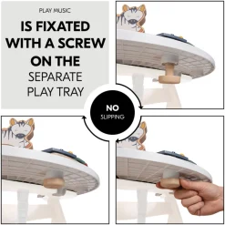 Hauck Højstole & Tilbehør*Play Music Aktivitetslegetøj til Legebakke, Zebra