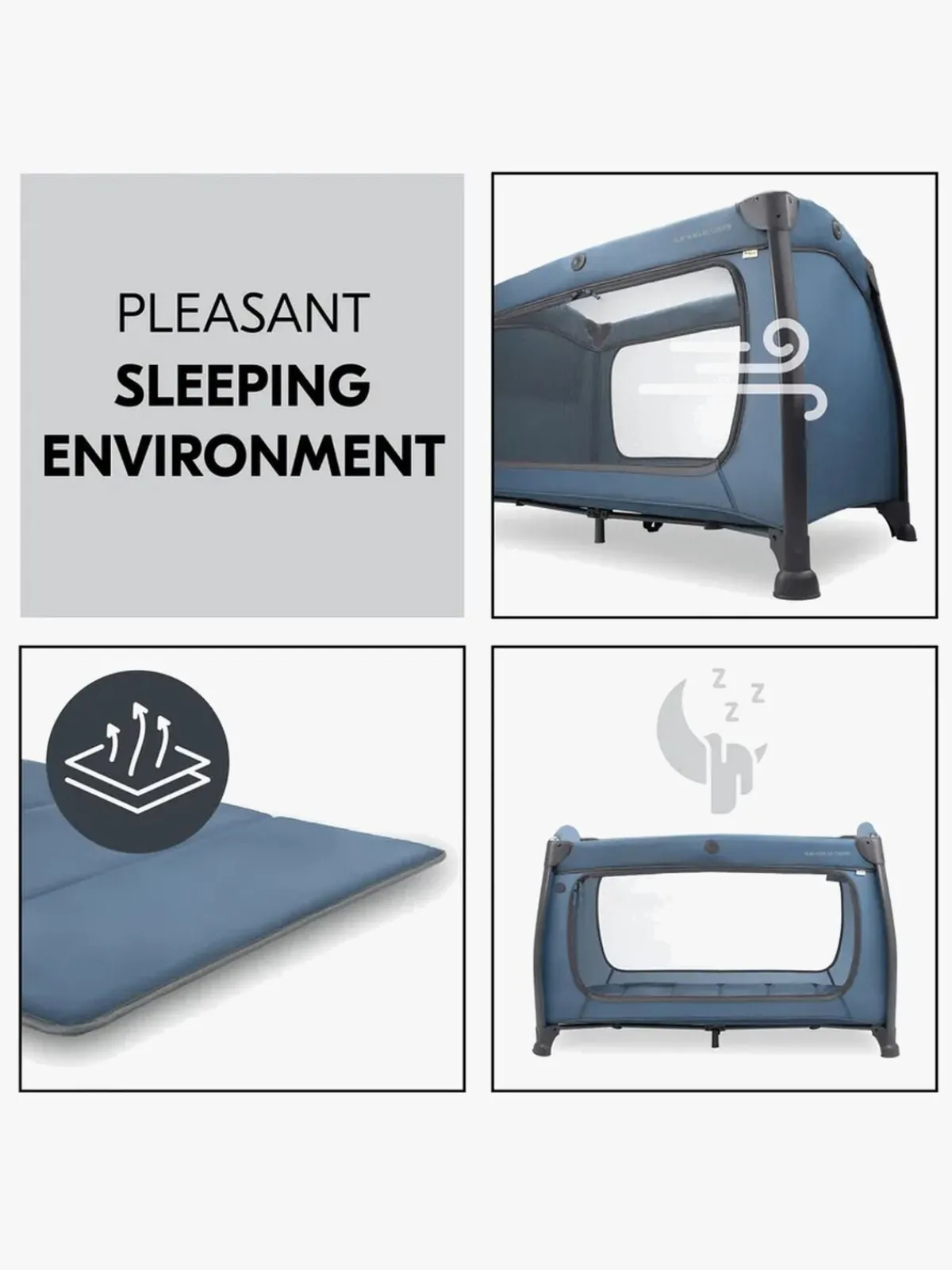 Børn Hauck Play N Relax Center Weekendseng, Dark Blue