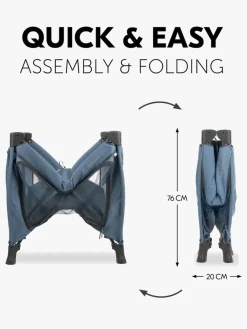 Hauck Børnesenge & Tilbehør*Sleep N Play SQ Set Weekendseng, Dark Blue Blå