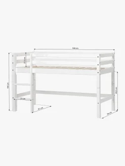 Børn Hoppekids Børnesenge & Tilbehør>Basic Halvhøj Seng 70x160, Hvid