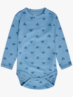 Børn Hummel Bodyer & Heldragter>Bambo Body Uldblanding, Blue Shadow