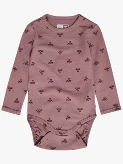 Børn Hummel Bodyer & Heldragter>Bambo Body Uldblanding, Twilight Mauve