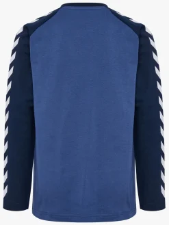 Børn Hummel Overdele>Boys  Langærmet T-shirt, True Navy