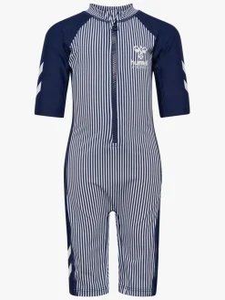 Børn Hummel Uv & Strand>Morgat UV-Dragt, Navy Blazer/Bright White