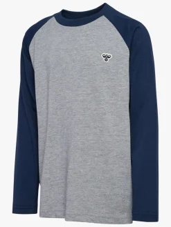 Børn Hummel Raglan Loose T-shirt, Dress Blues