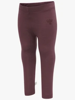 Børn Hummel Underdele>Wolly Leggings, Roan Rouge