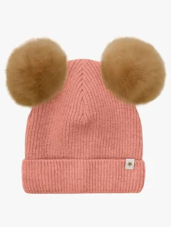 Børn Huttelihut Hue Merinould med Pomponer Alpaka, Burlwood