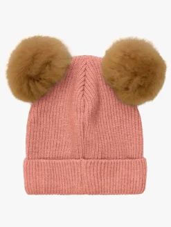 Børn Huttelihut Hue Merinould med Pomponer Alpaka, Burlwood