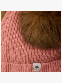 Børn Huttelihut Hue Merinould med Pomponer Alpaka, Burlwood