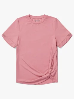 Hyperfied Jersey Knot Logo Top, Blush