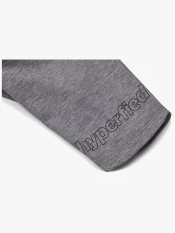 Hyperfied Jersey Logo Biker Shorts, Grey Melange