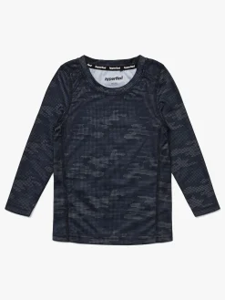 Hyperfied Long Sleeve Logo T-Shirt, Grey Camo