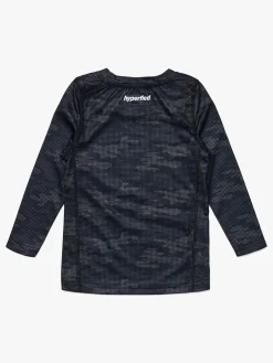 Hyperfied Long Sleeve Logo T-Shirt, Grey Camo