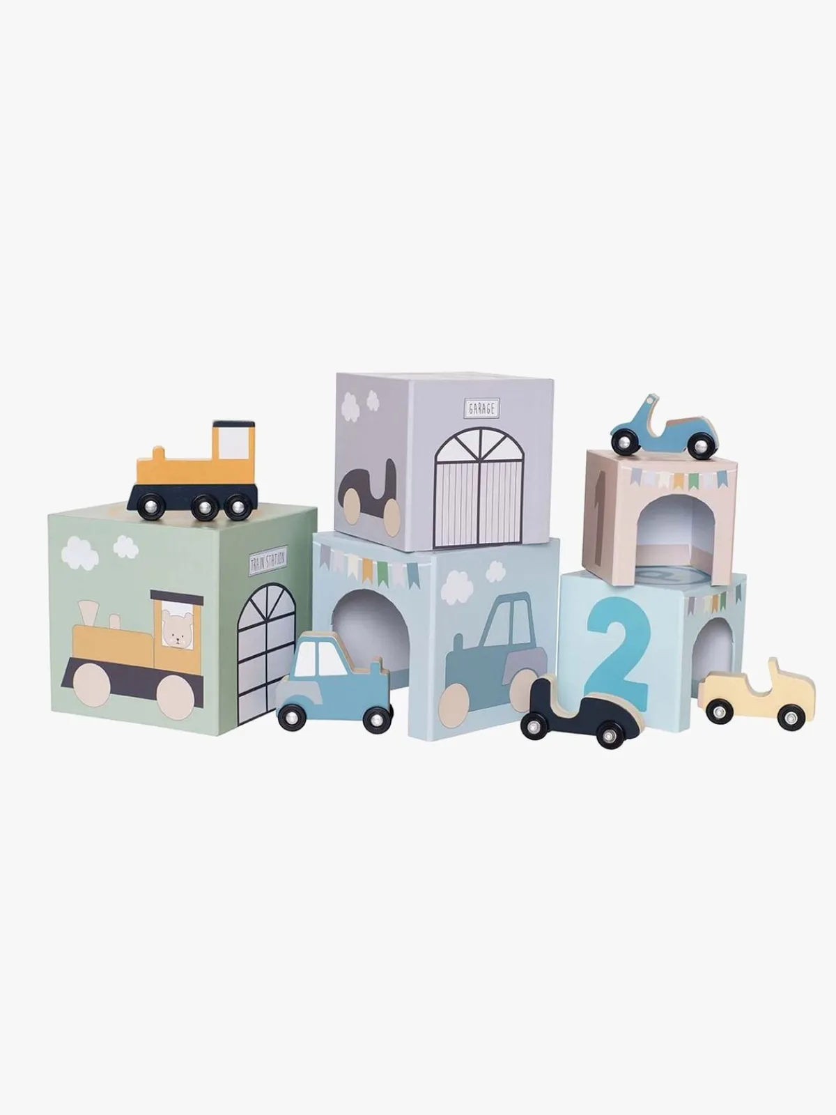 Børn JaBaDaBaDo Stabelbare Klodser Køretøjer 1-5