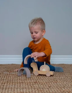 Børn JaBaDaBaDo Trælegetøj|Legetøj Til Børn På 0-10 År>Træklegetøj Snegl med Regnbue