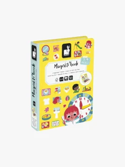 Janod Bøger*Magneti'Book Lær Klokken Magnetsæt 75 Stk. Flerfarvet