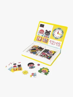 Janod Bøger*Magneti'Book Lær Klokken Magnetsæt 75 Stk. Flerfarvet