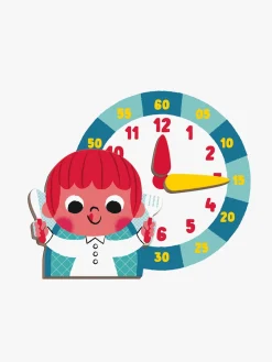 Janod Bøger*Magneti'Book Lær Klokken Magnetsæt 75 Stk. Flerfarvet