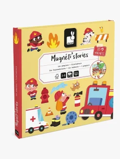 Janod Byggesæt & Lego>Magneti'Stories Magnetsæt Brandmander 30 Stk.