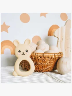 Jellystone Designs Babylegetøj></noscript> Kanin Bidering Silikone, Tan