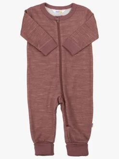 Børn Joha Nattøj>Flyverdragt Merinomix, Dark Rose