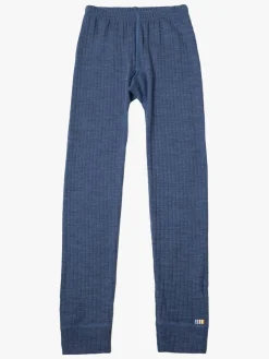 Joha Underdele|Uldtøj*Leggings, Blue Melange Blå