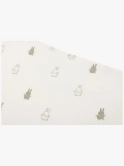 Jollein Stofbleer, Nusseklude & Babytæpper*Happy Miffy Tæppe/ Stofble i Musselin 3-pak, Olive Green Grøn/Beige