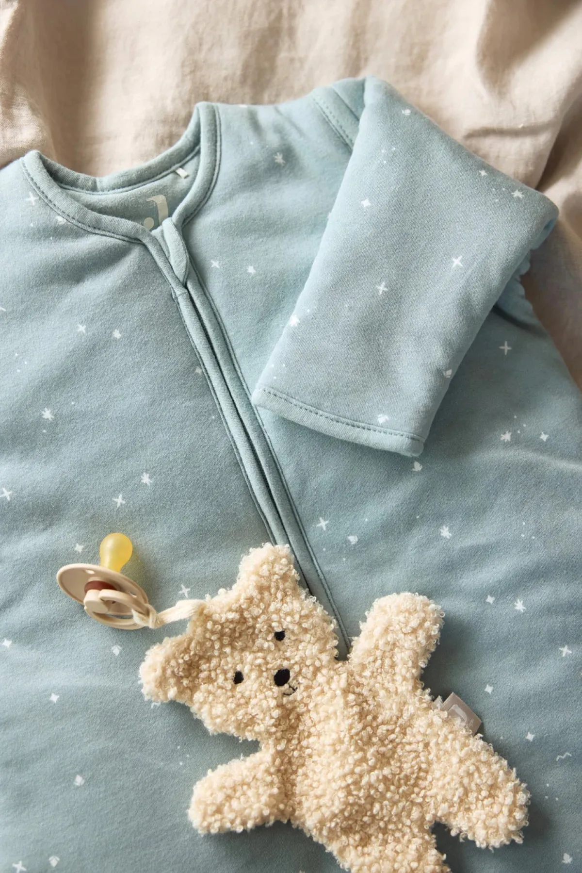 Jollein Børnesenge & Tilbehør*Sovepose med Aftagelig Ærmer 70 cm, Twinkling Sea Green