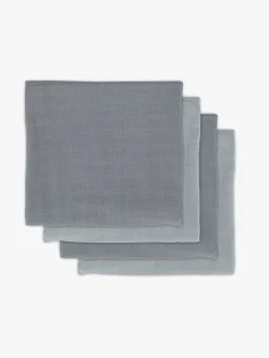 Jollein Stofbleer, Nusseklude & Babytæpper*Stofble Bamboo 4-pak, Storm Grey