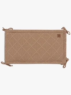 Jollein Sengetøj* Strikket Sengerand Ternet Mønster 180x30, Biscuit Brun