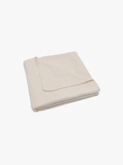 Jollein Interiør*Strikket Tæppe Cozy, Ivory