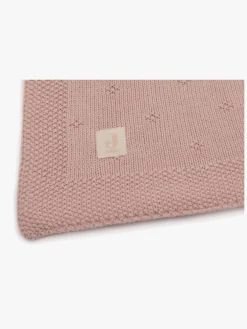 Jollein Stofbleer, Nusseklude & Babytæpper*Strikket Tæppe Cozy, Wild Rose Lyserød