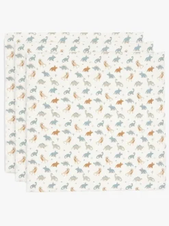 Jollein Stofbleer, Nusseklude & Babytæpper>Tæppe/ Stofble i Musselin 3-pak, Roarsome